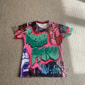 Aideaone The Fresh Prince of Bel-Air Womens Multicolored Graphic Tee Size XL